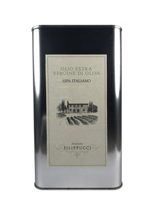 Extra virgin olive oil 100% ITALIAN in can 3 liter Filippucci Spello Umbria 2022